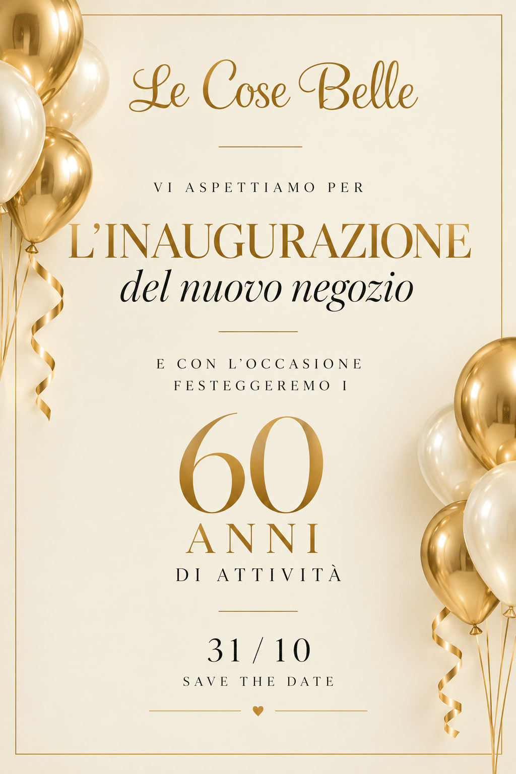 🥂 Un invito speciale, per un traguardo speciale. ✨